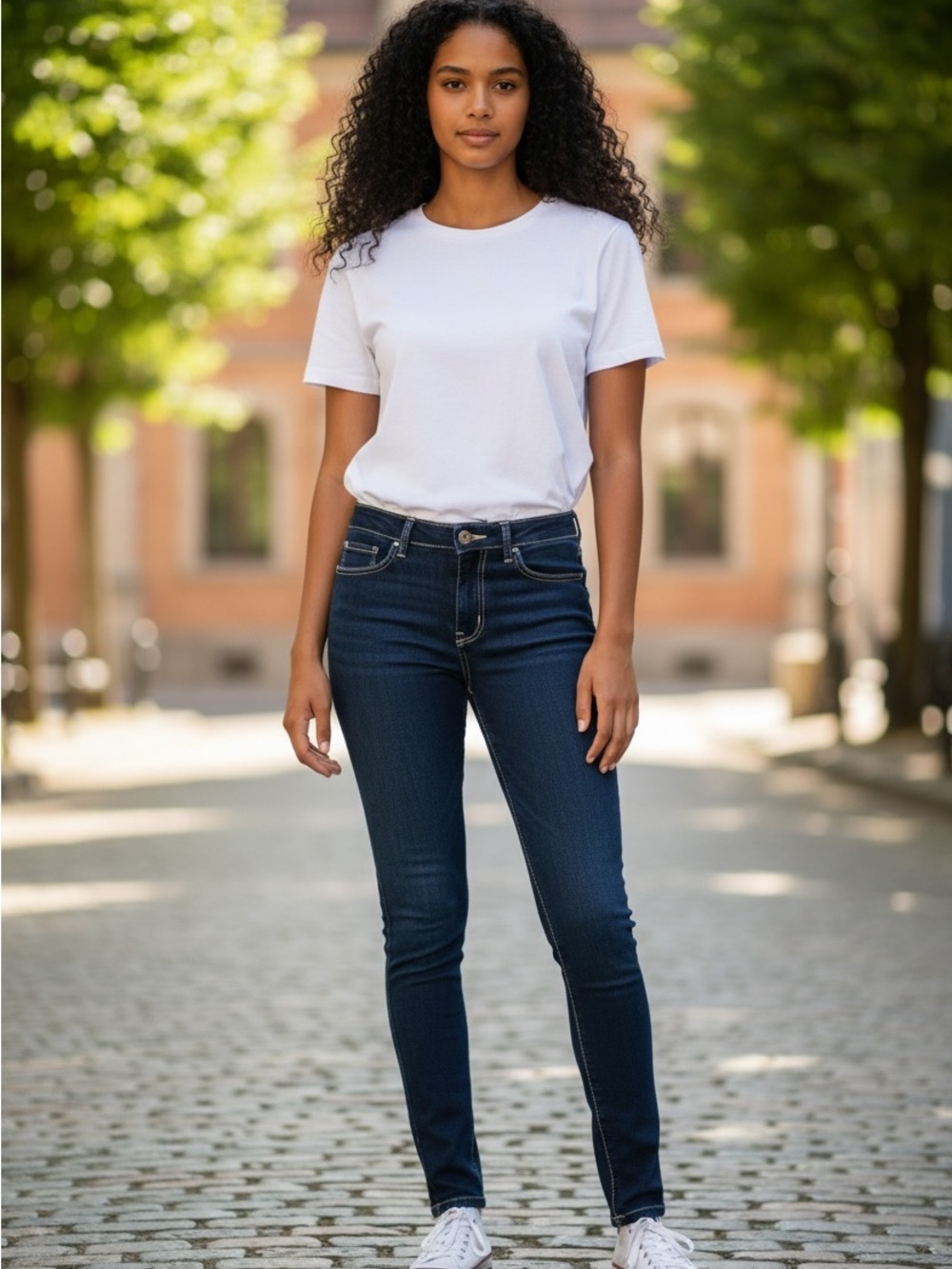 Classic High-Rise Dark Blue Michael Kors Izzy Skinny Jeans - Women's